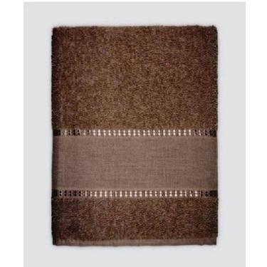 Imagem de 1 Toalha De Banho Barra Para Bordar Ponto Cruz 65X130 Marrom