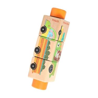 Imagem de oshhni Brinquedo de quebra-cabeça de madeira com torção, brinquedo educativo para crianças de 18 meses ou mais, quebra-cabeças de agarrar e girar, Tipo de Transporte