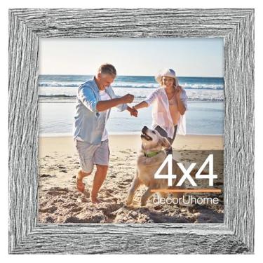 Imagem de decorUhome Porta-retrato 10 x 10 cm, moldura para exibição de fotos 10 x 10 cm, cinza, 1 pacote