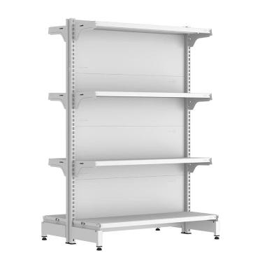 Imagem de Gôndola Amapá Fit 40 Inicial Centro 1,37x0,90x0,60/0,80 8 Bandejas Branco