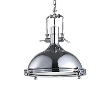 Imagem de Lustre de teto de metal retrô industrial, luminária moderna, simples e de personalidade, luz quente