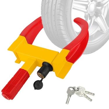 Imagem de Fechadura de roda universal,Travas de pneu resistente,Trava antifurto automotiva,Trava de roda de reboque de segurança resistente,Travas de roda antifurto,para carros,motocicletas,carrinhos de golfe