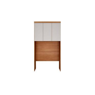 Imagem de Armário Ponte Modulado Aéreo Solteiro Rizon/Linea c/ 3 Portas Cumaru/Fendi - Novo Horizonte