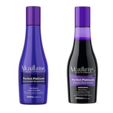 Imagem de Kit Shampoo 300ml e Condicionador 300ml Desamarelador Maxilluring - Ma
