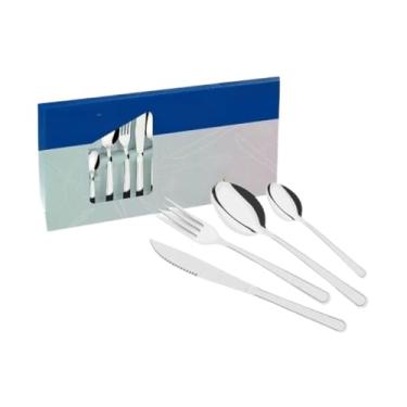 Imagem de Faqueiro Jogo De Talheres 24 Peças Faqueiro Aço Inox Utensílios Cozinha(Búzios 24 Pcs - Nova Embalagem)