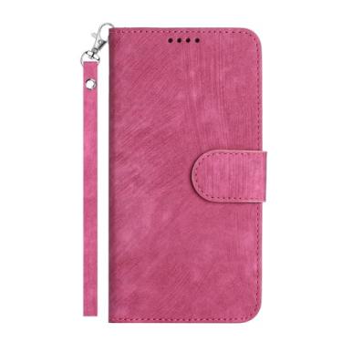 Imagem de Capa para Google Pixel 8 Pro/Pixel 8, carteira flip premium couro PU com suporte slot para cartão, capa protetora para pulseira, vermelha 1,8