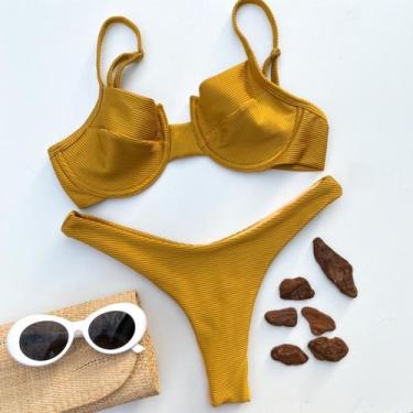 Imagem de Biquíni adulto amarelo - Moda praia