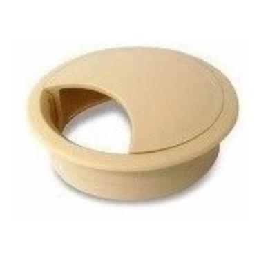 Imagem de Acabamento Passa Fio Mesa Computador 4 Marfim 46mm - comercialoliveira