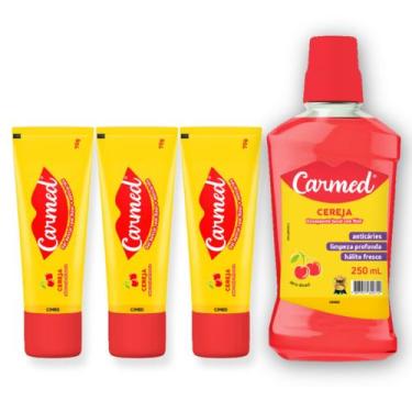 Imagem de Pack Promocional Carmed Cereja 3 Gel dental e 1 Enxaguante