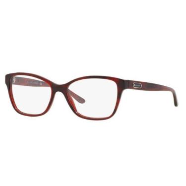 Imagem de Armação Óculos Ralph Lauren Rl6129 5522 54 Vermelho-Feminino