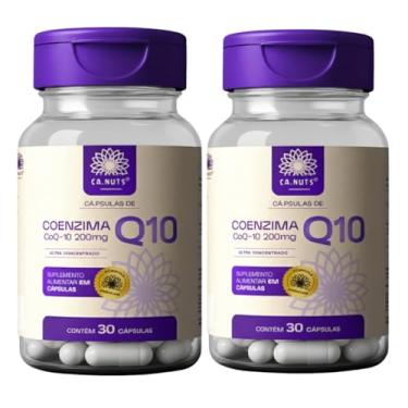 Imagem de Coenzima Q10 200mg Ca.nuts | Ubiquinona COQ10 Premium Ultra concentrado (2 Potes - 60 Cápsulas)