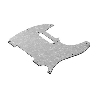 Imagem de Eujgoov Pickguard de 3 Camadas, Pickguard de Guitarra Elétrica, Adequado para Substituição de Guitarras Elétricas Estilo Telecaster para Antigas Com Película Protetora na Parte Superior (Pérola