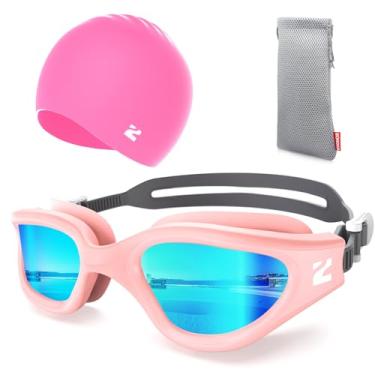 Imagem de ZIONOR Óculos de natação G1 Lite com touca de natação, confortável, anti-embaciamento, conjunto de óculos de natação para adultos, homens e mulheres