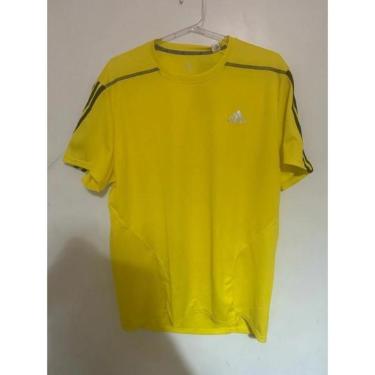 Imagem de Camiseta de Treino Adidas Run 3 Stripes Amarela Z19038-Masculino