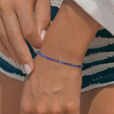 Imagem de Pulseira de ouro feminina delicada bronze moderna simples joia artesanal minimalista