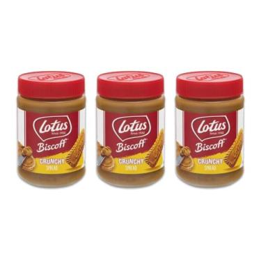 Imagem de Pasta Belga Biscoito Lotus Biscoff Crunchy Kit 3 Potes 400g