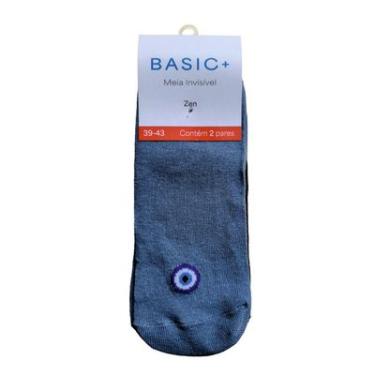 Imagem de Conjunto com 2 Pares de Meias, Modelo Super Invisivel, 39-43, Basic+ ZEN OLHO GREGO flor de lotus