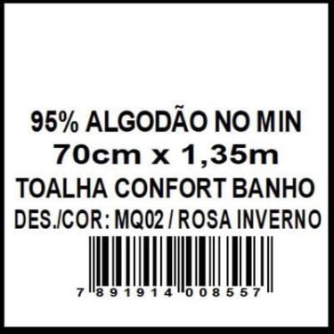 Imagem de TOALHA DE BANHO CONFORT ROSA INVERNO SISA