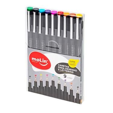 Imagem de Canetas Para Desenho e Lettering, Molin, 5074, 0.5 mm, 9 Cores