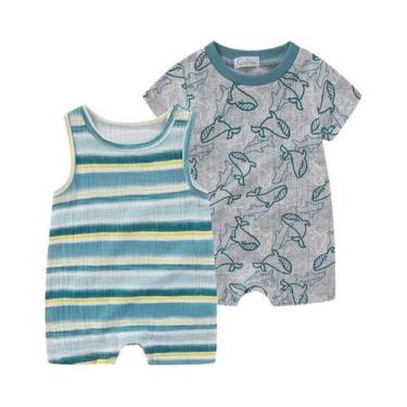 Imagem de Bodies De Cartoon Para Bebês Meninos E Meninas, Conjunto De 2 Peças, M