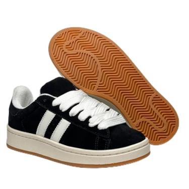 Imagem de Tenis Feminino Casual Academia Skate Orks Adulto Camp 00s Confortavel Preto Branco (BR, Adulto, Numérico, 42)