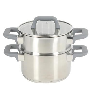 Imagem de Oster Conjunto de forno holandês de aço inoxidável com vaporizador Beauford de 3 litros - Seguro para indução