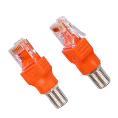 Imagem de 2un. Adaptador Coaxial para Ethernet, Fêmea Tipo F para Macho RJ45 Adaptador Coaxial Ethernet Testador de Cabos ou Kit de Toner e Sonda