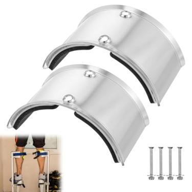 Imagem de PercyEffie 2 peças de reposição para palafitas de drywall, acessórios de palafita de liga de alumínio, placa curva para fixação de pernas, peças de reposição de palafitas de drywall para reboco