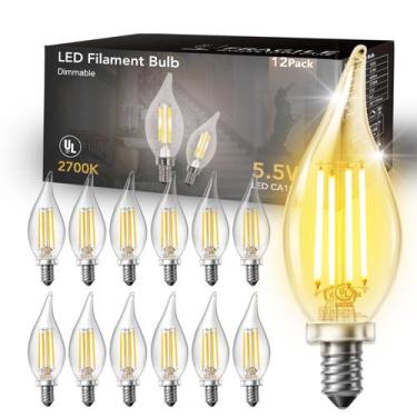 Imagem de Lâmpadas de candelabro DAYBETTER Dimmable Vintage LED 5,5W