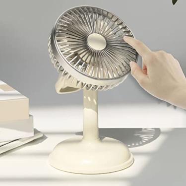 Imagem de Zerodis Fã de Torre de Ventilador Elétrico Pequeno fã de Mesa de Mesa para Sala de Aula de Escritório Em Casa Simples Carregando Little Com Capa Removível Ideal para Uso Com Vintage Pequena (Amarelo