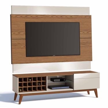 Imagem de Rack Com Painel Classic Ad 1.8 Freijó Com Off White - Imcal Móveis