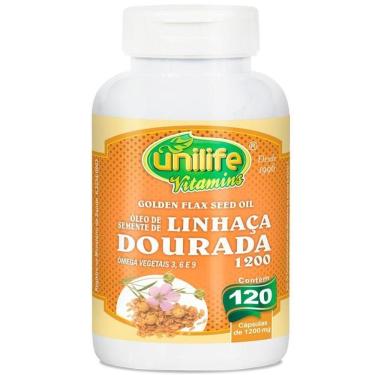 Imagem de Kit 5 Óleo De Semente De Linhaça Dourada 1200Mg 120caps
