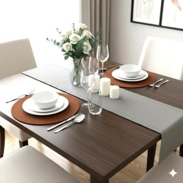 Imagem de Kit Jogo Americano Redondo Mesa Decorativo Jantar Descanso de Prato - 