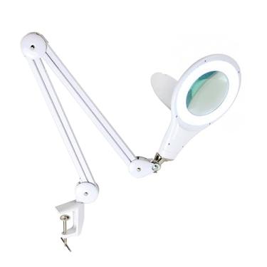 Imagem de Brightech Luminária de mesa LightView PRO com lupa de 2,25 x, lupa ajustável com luz para artesanato, leitura, trabalho próximo - branca