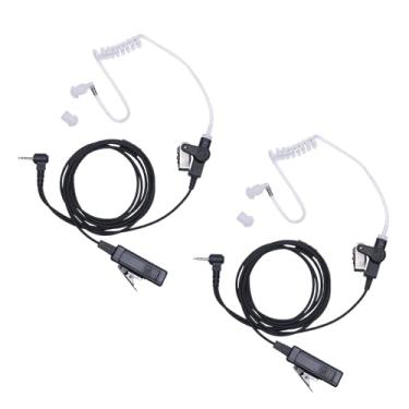 Imagem de Sarcia Fone de ouvido de 2,5 mm com microfone PTT para Motorola Talkabout T605 T100 T200 T260 T460 T465 T472 T600 T800 MT350R MS350R Fone de ouvido oculto para rádio bidirecional, pacote com 2