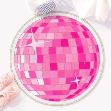 Imagem de Allenjoy 80 cm x 80 cm Tapetes de banheiro com vibração de festa de dança, espelho, azulejo, esférico, tapete antiderrapante, lavável