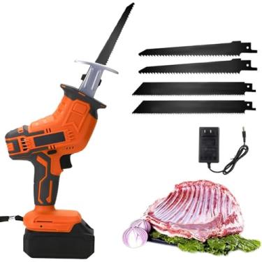 Imagem de Serra Boe Sem Fio Machie, Serra Recíproca Sem Fio, Butcher Cuttig Machie Com Bateria Recarregável, Serra Elétrica De Carne R, Para Boe/carne/madeira/metal/pvc Cutig, 1Battery