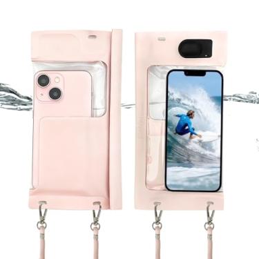 Imagem de GinNini Bolsa de celular à prova d'água à prova d'água para iPhone capa de celular à prova d'água com cordão pequena bolsa à prova d'água protetora de telefone à prova d'água para capa de telefone à