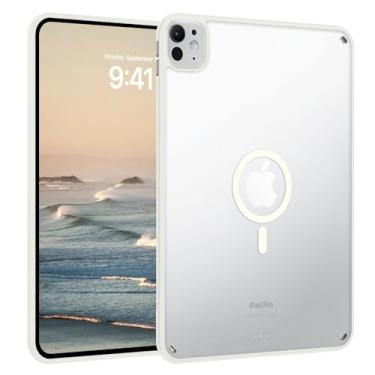 Imagem de BENTOBEN Capa magnética para iPad Pro de 11 polegadas (M5/M4) 2025/2024, traseira fosca translúcida, fina, macia, amortecedora, leve, à prova de choque, para mulheres, meninas, meninos, capa para