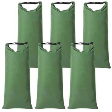 Imagem de LUMINFLY Sacos de areia de proteção contra inundações, 6 peças 28 x 28 sacos de lona reutilizáveis, barreiras de água para uso em quintal e garagem