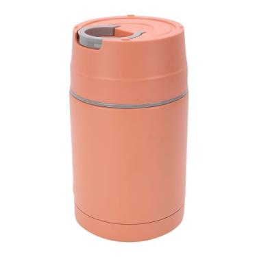 Imagem de Depisuta Frasco de Comida Isolado, Recipiente de Almoço de Aço Inoxidável Isolado a Vácuo de 1000 Ml Com Colher Dobrável e Boca Larga, Recipiente de Almoço de Comida Quente (rosa cereja)