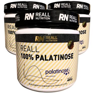 Imagem de Combo 3 Palatinose 100% Reall Nutrition 400g Isomaltulose Sabor Original
