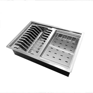 Imagem de Canal Organizador Calha Úmida Inox Cozix 44x30cm