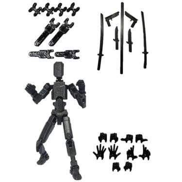 Imagem de Kit De Montagem Brinquedo Articulado Dummy 13 | Diversas Cores Com Acessorios e Ima (Com Brilho Preto)