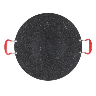 Imagem de SIWOTED Panela de grelha coreana antiaderente redonda portátil para churrasco chapa plana para acampamento ao ar livre bandeja para churrasco em casa (S (25 cm/9,8 pol. de comprimento, válvula dos