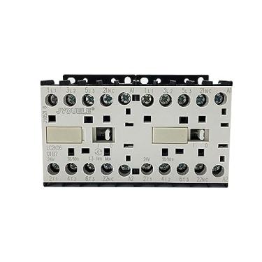 Imagem de UHFILYQBA Contator AC LC2K0601 LC2K0610 NO NC Mini intertravamento mecânico reversível motor 6A para frente e para trás (Ac110v F7 Lc2k0601)