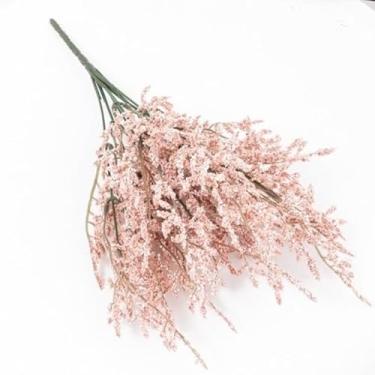 Imagem de Flores Artificiais de Lavanda - Decoração Falsa para Outono e Inverno, Cultivo em Espuma - Ideal para Casamentos e Decoração de Casa, 7 Ramos - 35 cm(Rosa)