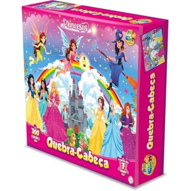 Imagem de Quebra-Cabeça Infantil 300 Peças, Tema Princesas e Fadas, Colorido, para Crianças acima de 7 anos, Castelo Encantado
