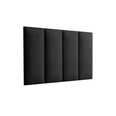 Imagem de Painel Cama Box Valence 0,90 Tecido Suede Cor Preto - Comprar Móveis E