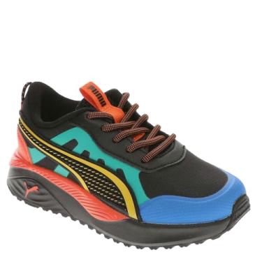Imagem de PUMA Tênis unissex infantil Excursion (criança pequena), Puma Preto/Azul Victoria/Haste Dourada/Verde Espectro, 16